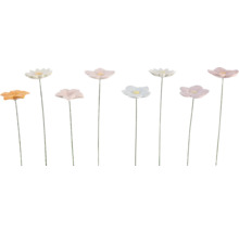 Dekoratívne kvetinové zápichy z plastu v sade