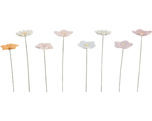 Dekoratívne kvetinové zápichy z plastu v sade