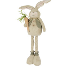 Dekoratívny látkový zajac s mrkvou ako veľkonočná dekorácia