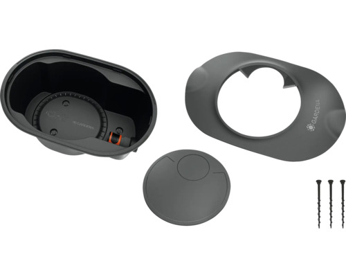 Jednotlivé diely garáže robotickej kosačky Gardena