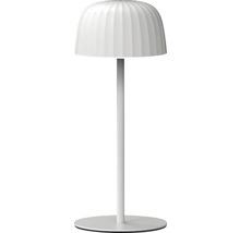 Stolná lampa s okrúhlym tienidlom a podstavou