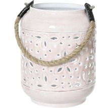 Dekoratívna keramická lampa s povrazovou rukoväťou