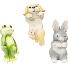 Dekoratívne figúrky: žaba, pes a zajac do záhrady