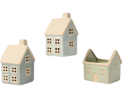 Dekoratívne domčeky z keramiky v sade