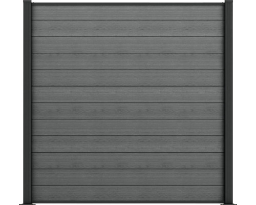 WPC plotový diel s vodorovnými doskami a rámom