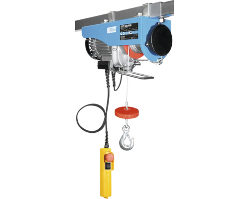 Elektrický lanový navijak s hákom a žltym ovládaním