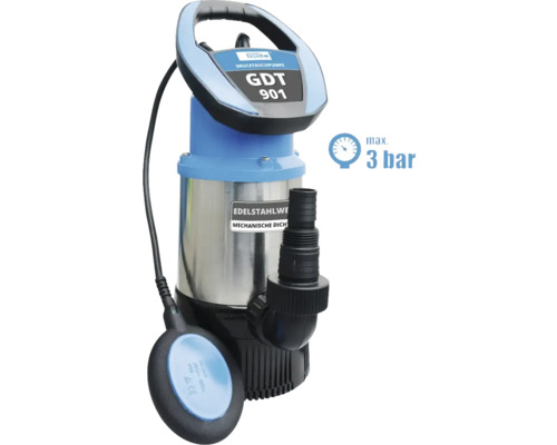 Nerezové ponorné tlakové čerpadlo GDT 901 od spoločnosti Güde s maximálnou dopravnou výškou 3 bary