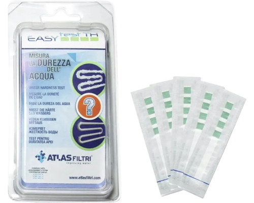 Súprava na testovanie tvrdosti vody Atlas Filtri s testovacími prúžkami