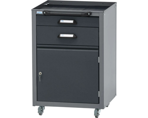 Dielenský vozík s dvomi zásuvkami a skrinkou