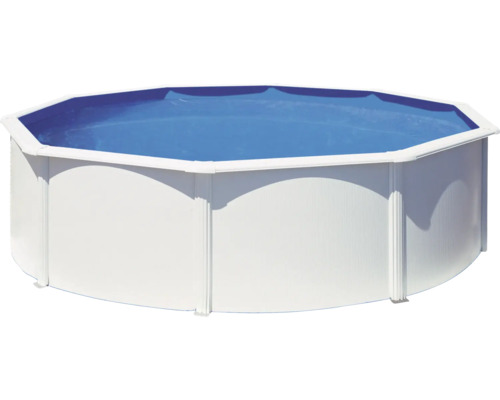 Nadzemný bazén biely Planet Pool Vision-Pool Classic Ø 450 x 120 cm s pieskovou filtráciou, rebríkom, skimerom, filtračným pieskom a pripojovacou hadicou Nadzemný bazén biely Planet Pool Vision-Pool Classic Ø 450 x 120 cm s pieskovou filtráciou, rebríkom, skimerom, filtračným pieskom a pripojovacou hadicou