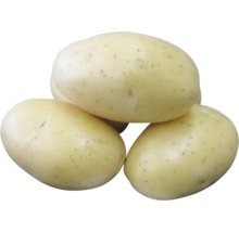 Tri surové, ošúpané zemiaky