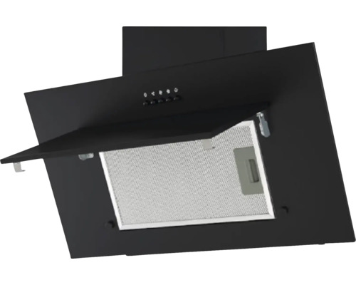 Čierny digestor s filtrom