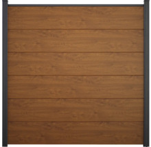 Drevený plot s vodorovnými doskami a rámom