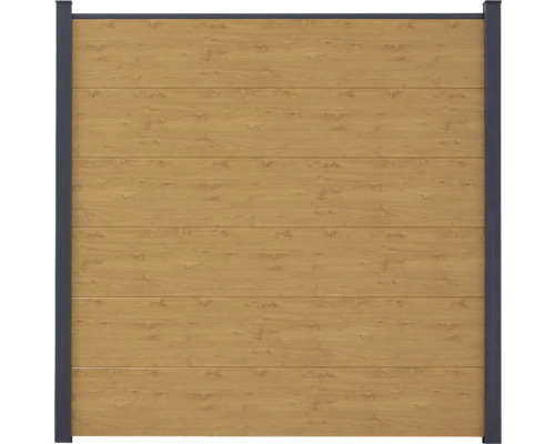 Drevený plot s kovovým rámom