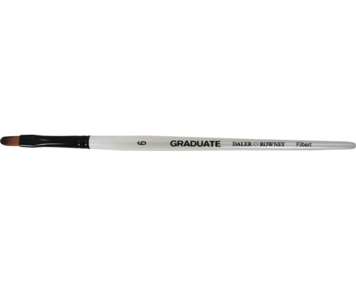 Umelecký štetec Graduate syntetický "Syntetic Filbert", krátka rukoväť, veľkosť 6 Štetec veľkosti 6 od Daler Rowney Graduate, tvar Filbert