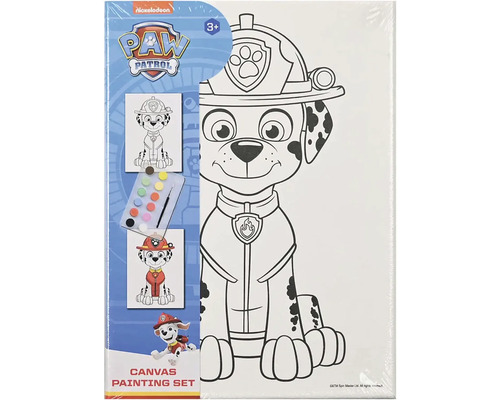 Maliarska súprava Paw Patrol na plátne s motívom Marshalla pre deti od troch rokov