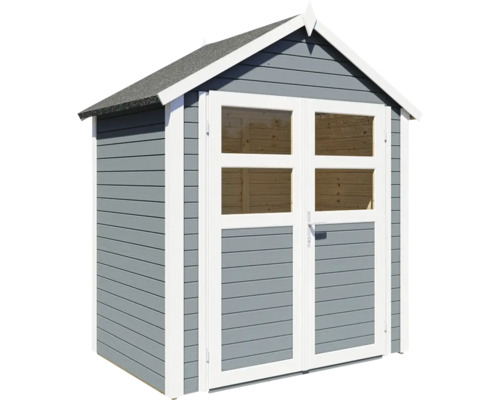 Záhradný domček s oknami a dvojkrídlovými dverami