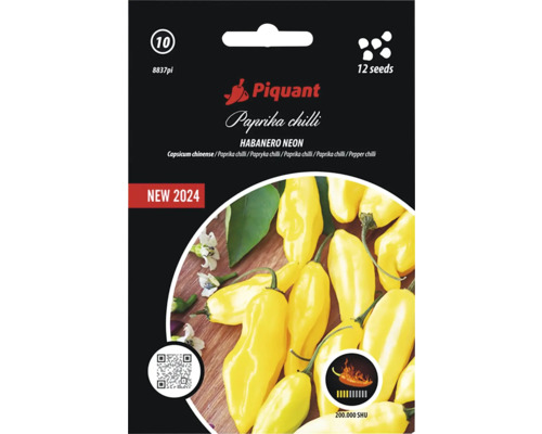 Paprička chilli HABANERO NEON Balenie semien pálivej papriky chilli Habanero Neon s 12 semenami