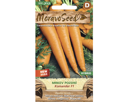 Mrkva neskorá KOMANDER F1 - hybrid MoravoSeed Balenie semien mrkvy odrody Komander F1 od Moravoseed