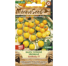 Balenie semien žltých cherry paradajok