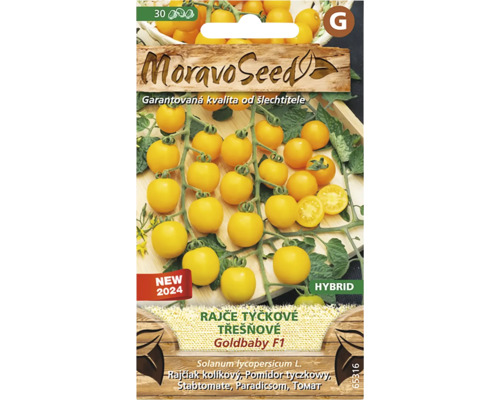 Balenie semien žltých cherry paradajok