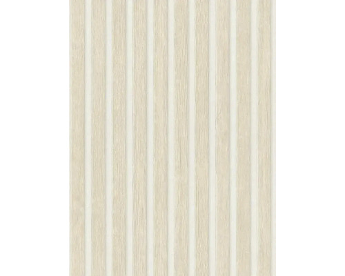 Vliesová tapeta Wooden Wall 391097 béžová 0,53 x 10,05 m Drevené panely s vertikálnymi pruhmi na dekoráciu stien a stropov