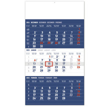 Kalendár s mesačným prehľadom december 2024, január a február 2025