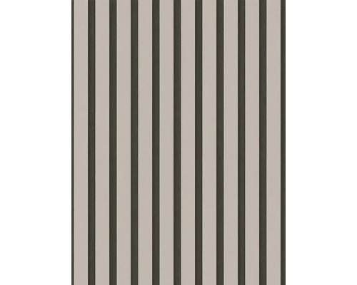 Vliesová tapeta Wooden Wall 786283 béžová, čierna 0,53 x 10,05 m Vertikálne pruhované nástenné panely pre interiérový dizajn