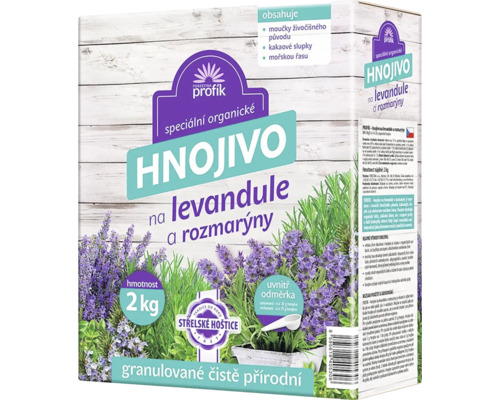 Hnojivo na levandule a rozmaríny organické granulované Profík 2 kg Forestina Profík špeciálne organické hnojivo na levanduľu a rozmarín, 2 kilogramové balenie