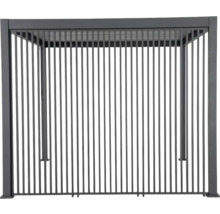 Sivá kovová pergola na vonkajšie použitie