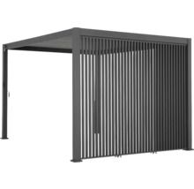 Pergola s lamelovou stenou