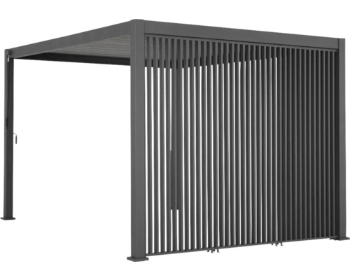 Pergola s lamelovou stenou