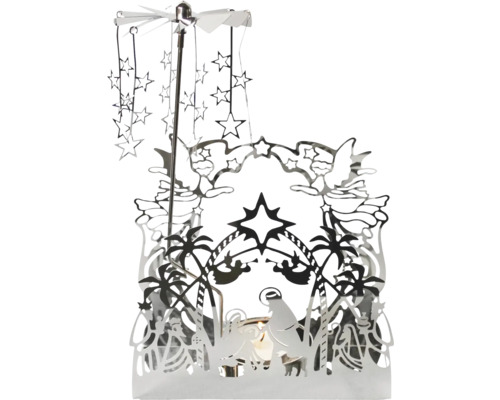 Vianočná pyramída s motívom jasličiek a hviezdami