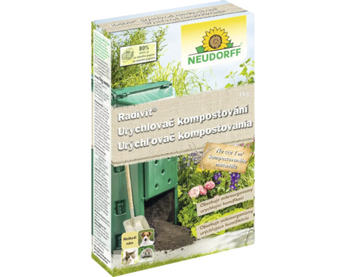 Urýchľovač kompostu Radivit® Neudorff 1 kg Balenie urýchľovača kompostu Radivit