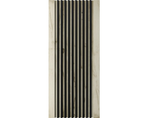 Drevený panel s vertikálnymi lamelami na dekoráciu stien