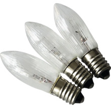 Tri číre žiarovky so závitom