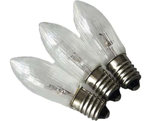 Žiarovka náhradná k vianočnému svietniku 3 ks Tri číre žiarovky v tvare sviečky