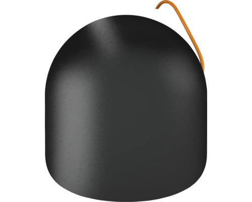 Čierny kvetináč so zavesením