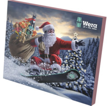Wera adventný kalendár s vianočným motívom Santa Clausa na snowboarde
