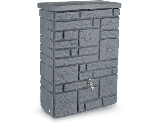 Nádrž na dažďovú vodu vzhľad kameňa s vodovodným kohútikom