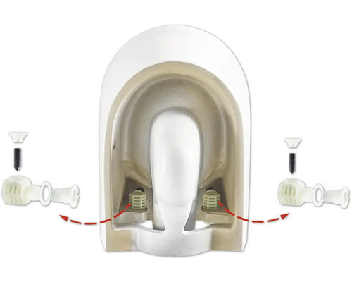 Upevňovací materiál pre toaletu