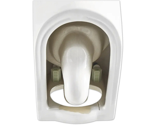 Spodná strana toalety bez okraja