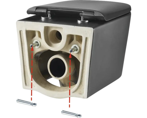 Závesné hlbokosplachovacie WC s upevňovacím materiálom