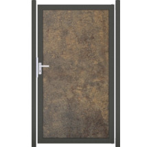 Záhradná bránka s kamenným dekorom a kľučkou