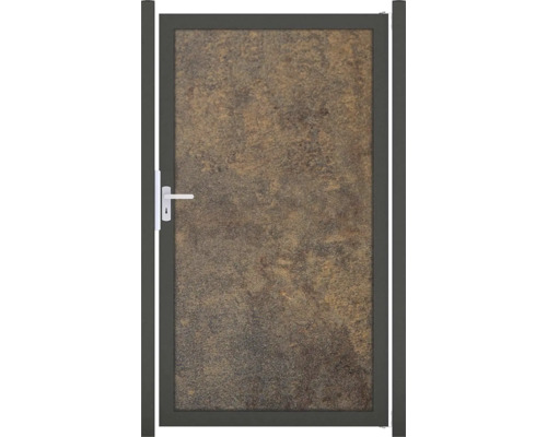 Záhradná bránka s kamenným dekorom a kľučkou