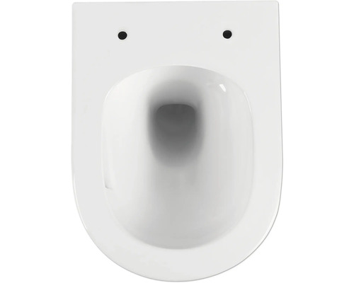 Závesné hlboké splachovacie WC z keramiky, pohľad zhora