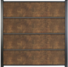 Záhradný plot s rámom a vodorovnými prvkami