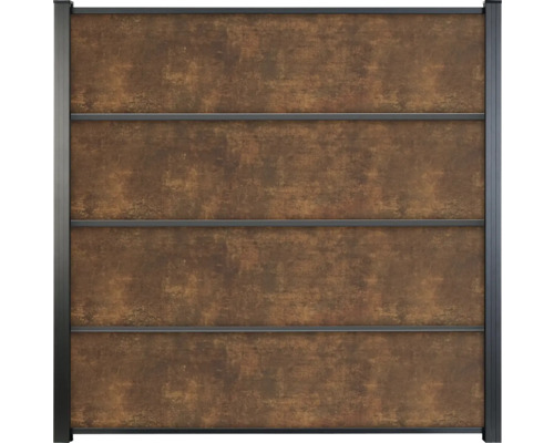 Záhradný plot s rámom a vodorovnými prvkami