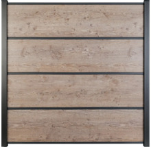 Drevený plot s rámom na ochranu súkromia