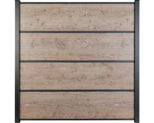 Drevený plot s rámom na ochranu súkromia